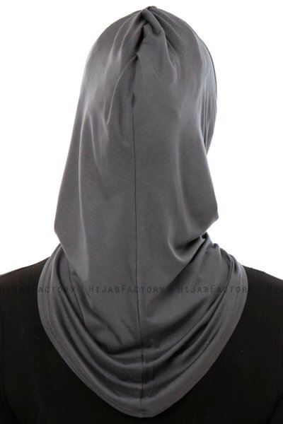 Isra Plain - Dunkelgrau One-Piece Viscose Hijab