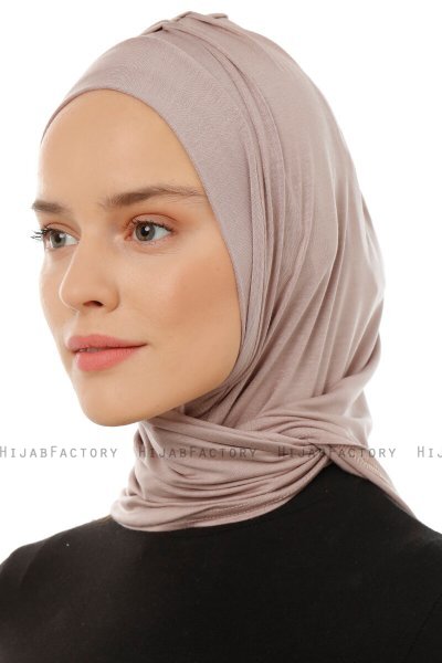 Isra Plain - Steingrau One-Piece Viscose Hijab