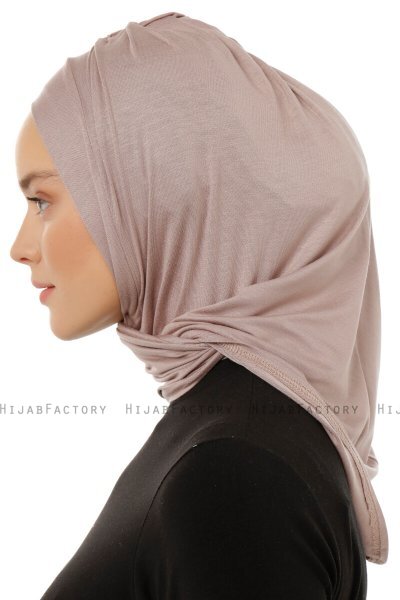 Isra Plain - Steingrau One-Piece Viscose Hijab