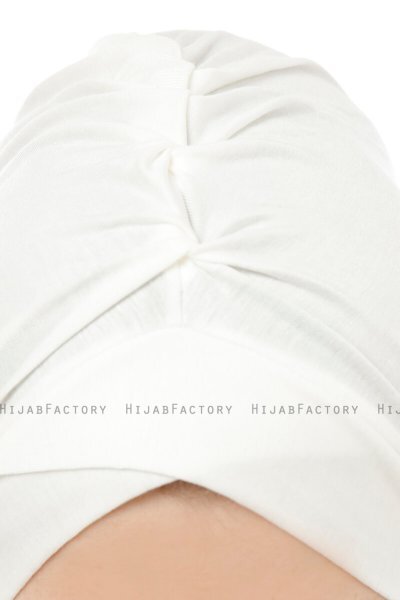 Isra Cross - Creme One-Piece Viscose Hijab