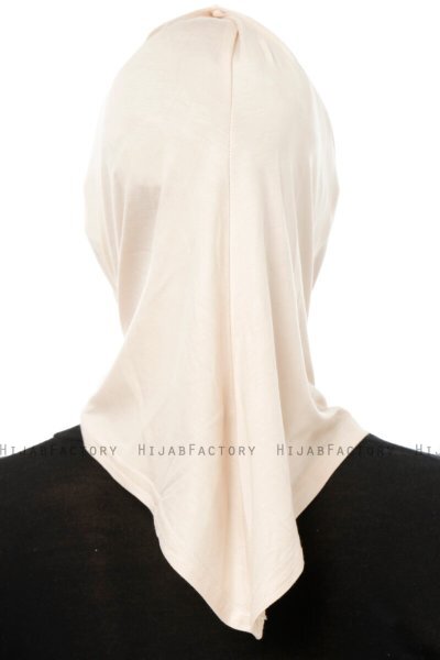 Isra Cross - Beige One-Piece Viscose Hijab