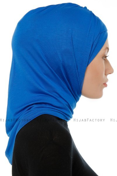 Isra Cross - Blau One-Piece Viscose Hijab