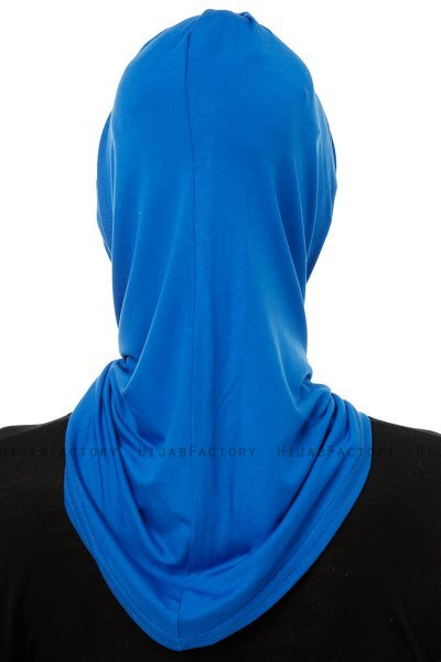 Isra Cross - Blau One-Piece Viscose Hijab