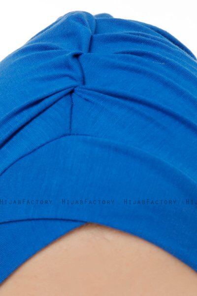Isra Cross - Blau One-Piece Viscose Hijab