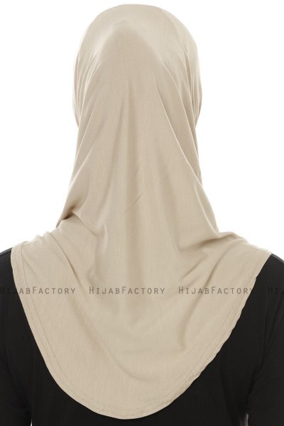 Hanfendy Plain Logo - Helltaupe One-Piece Hijab