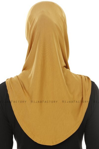 Hanfendy Plain Logo - Senf One-Piece Hijab