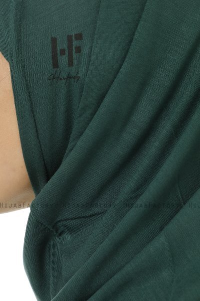 Hanfendy Plain Logo - Dunkelgrün One-Piece Hijab