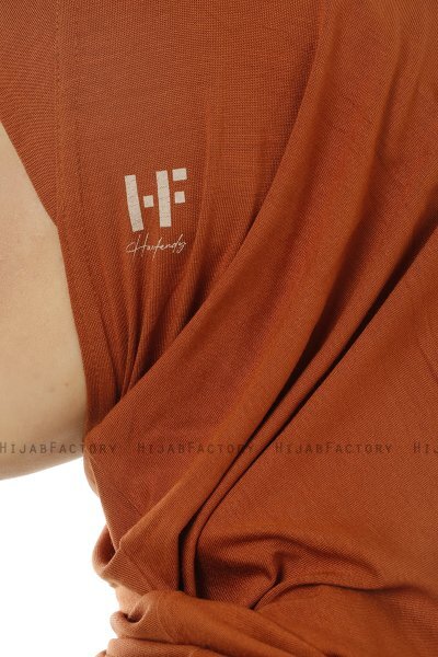 Hanfendy Plain Logo - Ziegelrot One-Piece Hijab
