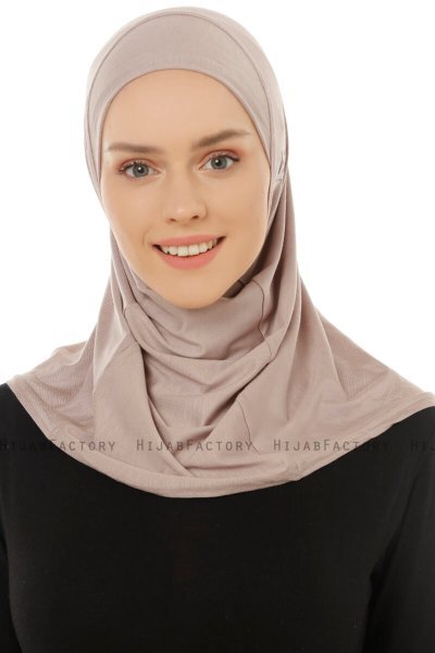 Hanfendy Plain Logo - Steingrau One-Piece Hijab