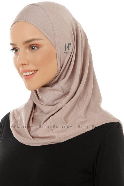 Hanfendy Plain Logo - Steingrau One-Piece Hijab