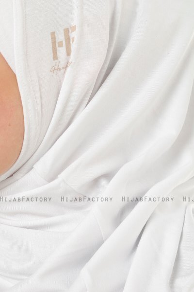 Hanfendy Cross Logo - Weiß One-Piece Hijab