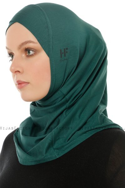 Hanfendy Cross Logo - Dunkelgrün One-Piece Hijab