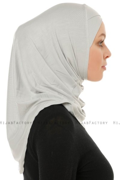 Hanfendy Cross Logo - Hellgrau One-Piece Hijab