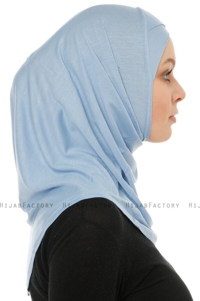 Hanfendy Cross Logo - Hellblau One-Piece Hijab