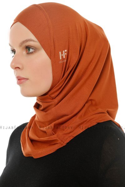 Hanfendy Cross Logo - Ziegelrot One-Piece Hijab