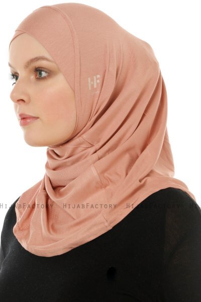 Hanfendy Cross Logo - Peanut One-Piece Hijab
