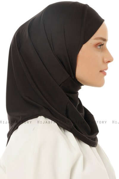 Micro Plain - Schwarz One-Piece Hijab