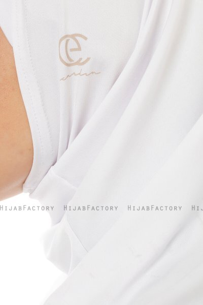 Micro Plain - Weiß One-Piece Hijab