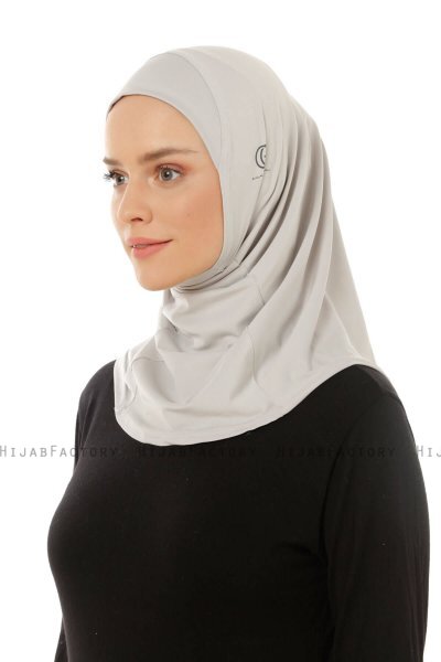 Micro Plain - Hellgrau One-Piece Hijab