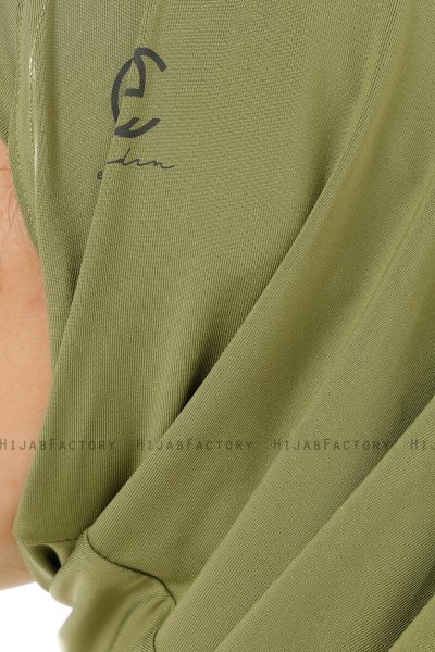 Micro Plain - Olivgrün One-Piece Hijab