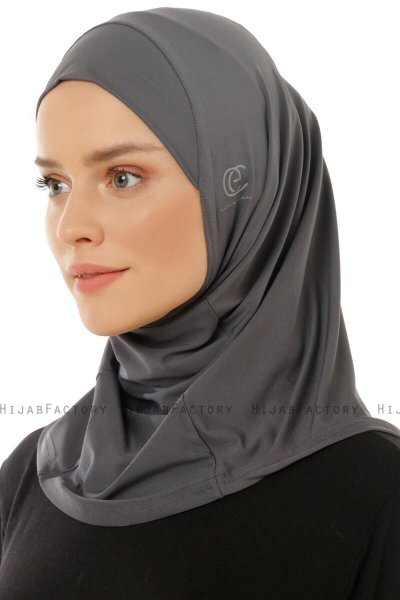 Micro Plain - Anthrazit One-Piece Hijab