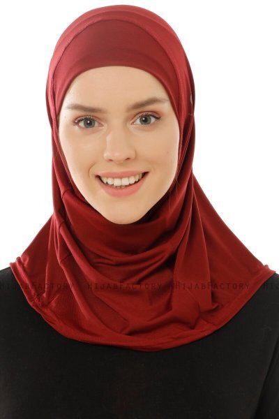 Micro Plain - Bordeaux One-Piece Hijab
