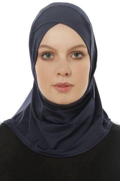 Micro Cross - Navy Blau One-Piece Hijab