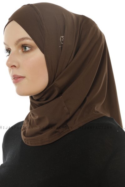 Micro Cross - Braun One-Piece Hijab