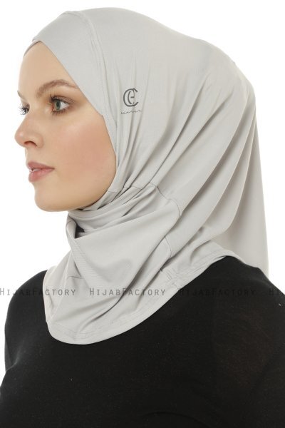 Micro Cross - Hellgrau One-Piece Hijab
