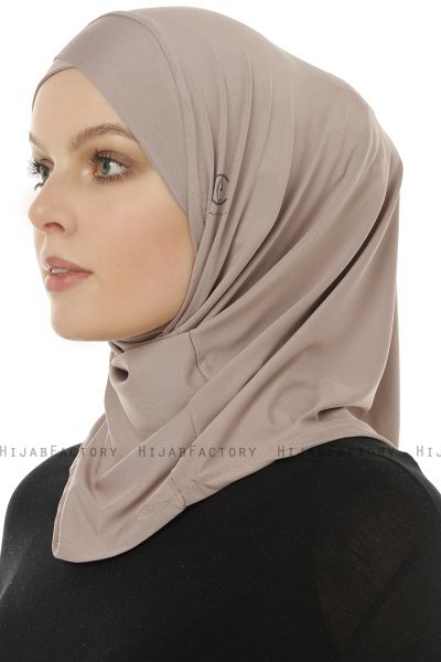 Micro Cross - Steingrau One-Piece Hijab