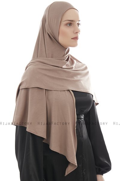 Ajda – Dunkeltaupe Hijab Mit Reißverschluss
