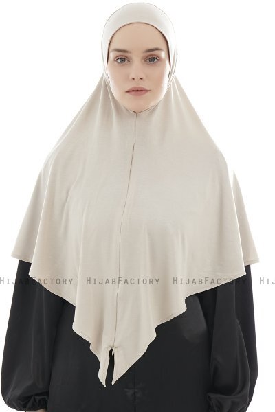 Ajda – Helltaupe Hijab Mit Reißverschluss
