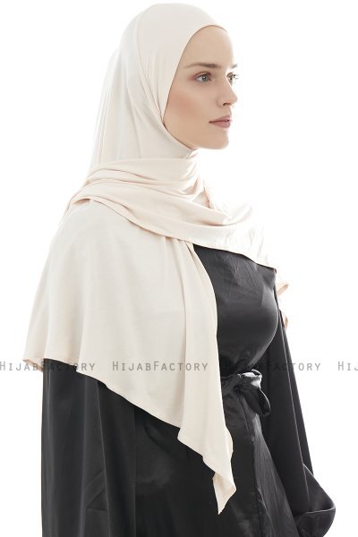 Ajda – Beige Hijab Mit Reißverschluss