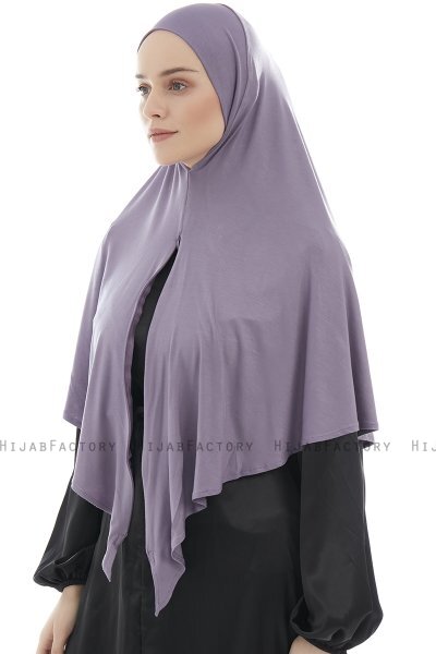 Ajda – Dunkelviolett Hijab Mit Reißverschluss
