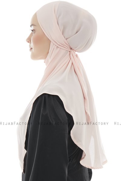 Ebrar - Altrosa Crepe Chiffon Al Amira Hijab