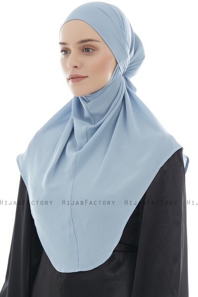 Ebrar - Hellblau Crepe Chiffon Al Amira Hijab