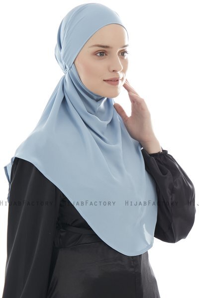Ebrar - Hellblau Crepe Chiffon Al Amira Hijab