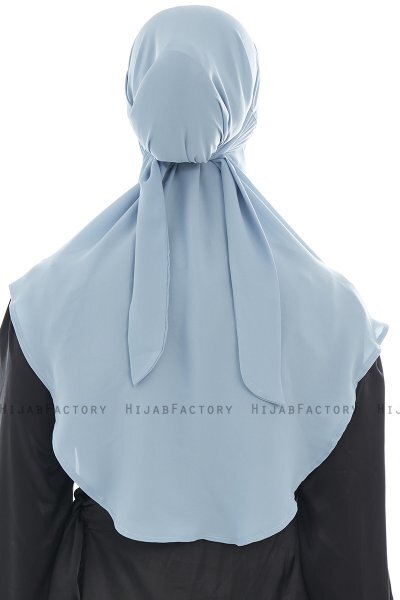 Ebrar - Hellblau Crepe Chiffon Al Amira Hijab