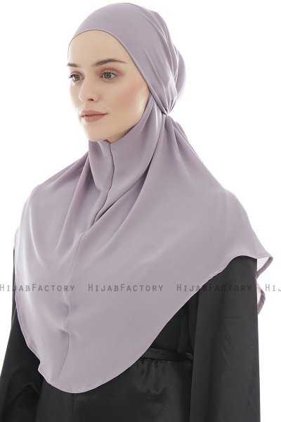 Ebrar - Steingrau Crepe Chiffon Al Amira Hijab