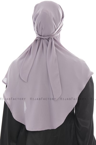 Ebrar - Steingrau Crepe Chiffon Al Amira Hijab