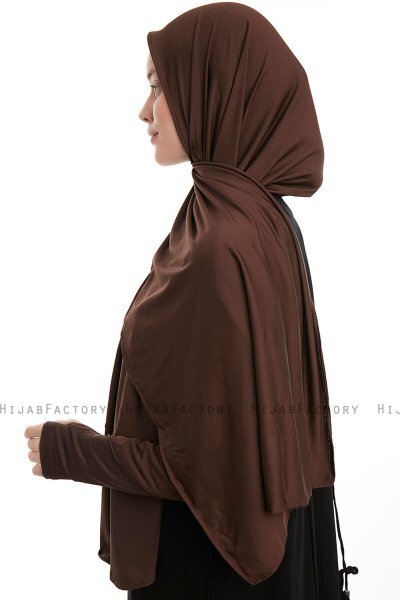 Azize - Braun Pro Scarf Sport Hijab Set