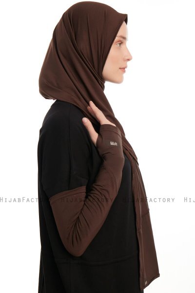 Azize - Braun Pro Scarf Sport Hijab Set