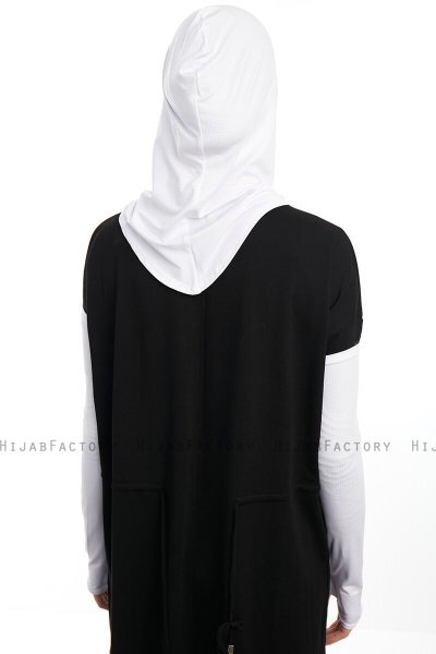 Bayda - Weiß Pro Sport Hijab Set