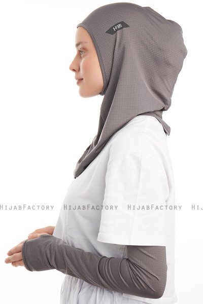 Bayda - Dunkelgrau Pro Sport Hijab Set