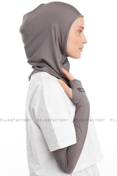 Bayda - Dunkelgrau Pro Sport Hijab Set