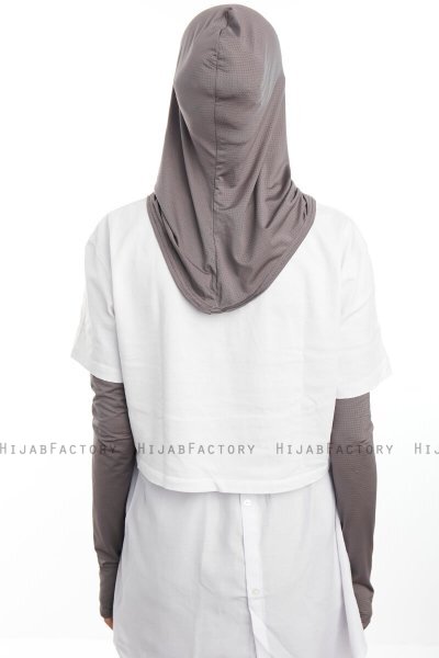 Bayda - Dunkelgrau Pro Sport Hijab Set