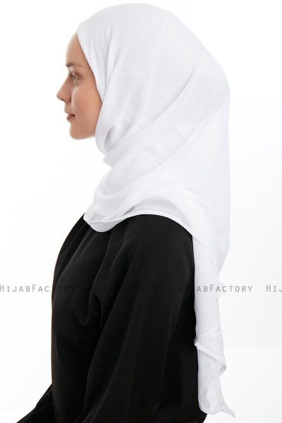 Eylem - Weiß One Piece Chiffon Hijab