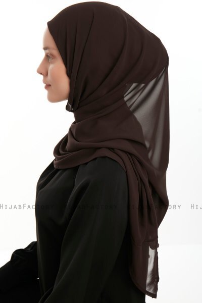 Eylem - Braun One Piece Chiffon Hijab