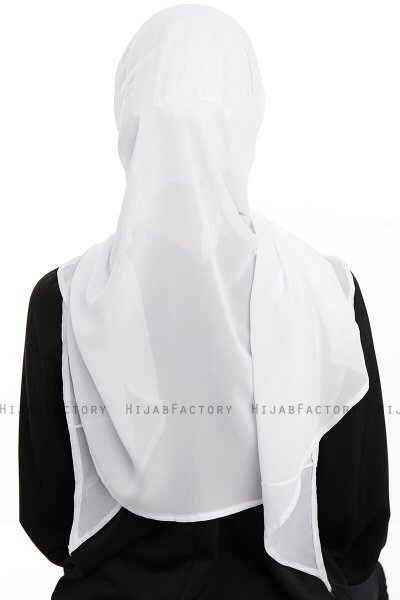 Sahar - Weiß One Piece Chiffon Hijab