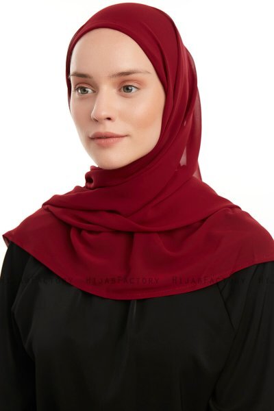 Sahar - Bordeaux One Piece Chiffon Hijab